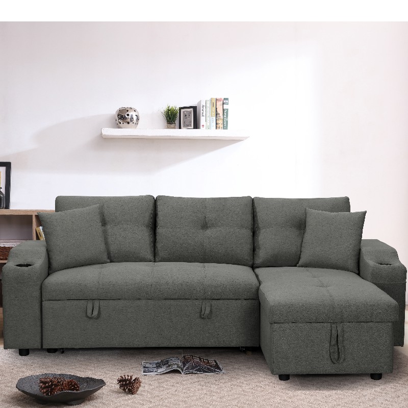 Fabric Chaise Secal Sofa Obývací pokoj Pohořková postel s osmanskou